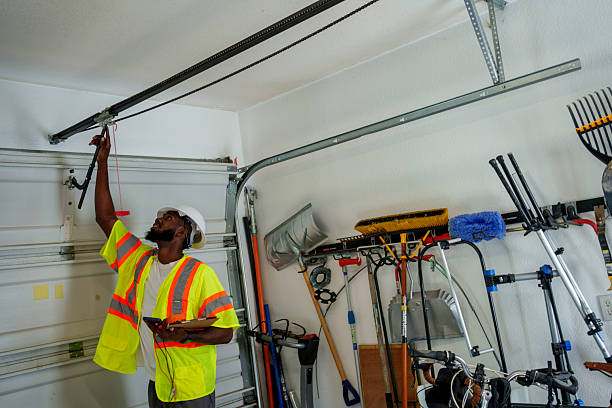 Professional Garage Door technician working in Redlands, CA
